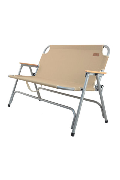 NURGAZ Çift Kişilik Katlanır Kamp Sandalyesi (NG C135 Krem)