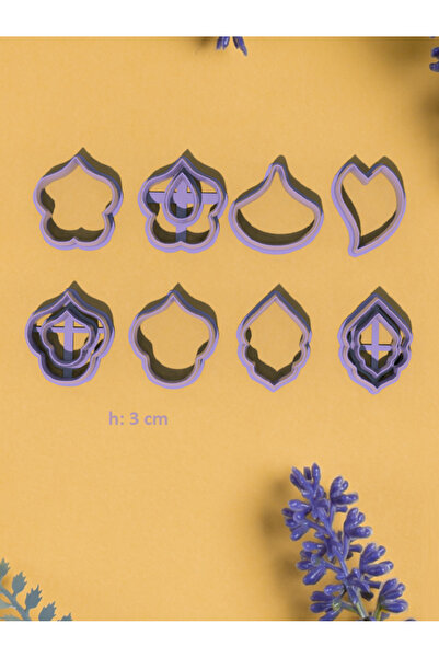 Adana Pasta Malzemeleri ÖZEL POLİMER KİL KÜPE SETİ 8 Lİ ORGANİK MODEL:1