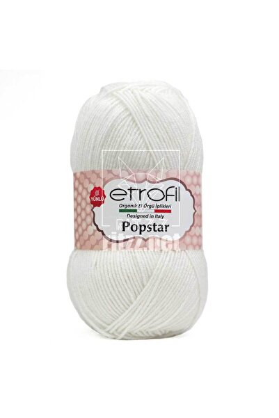 Etrofil خيوط الحياكة الصوفية Popstar 70187 أبيض