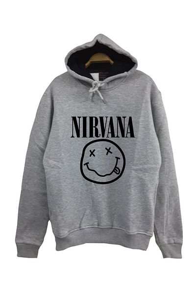 fame-stoned Φούτερ Nirvana-wolf Cobain με στάμπα με κουκούλα