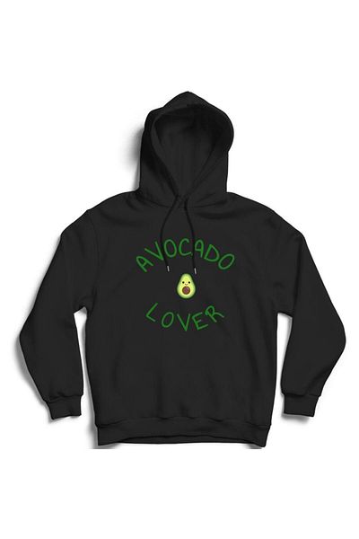 fame-stoned Hanorac cu glugă cu imprimeu Avocado Lover