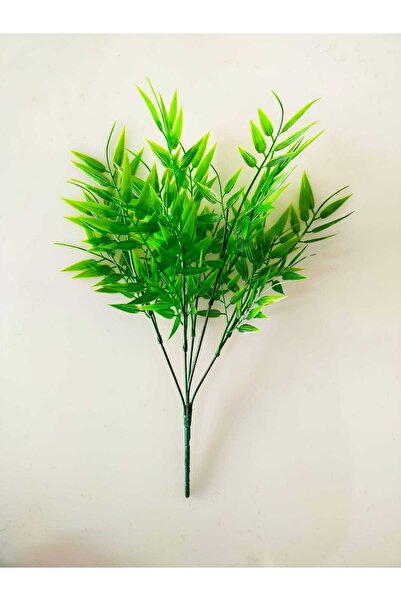 DDTREND Yapay Bambu Dalı Yeşil Demet Garnitür Dikey Bahçe Aranjmanı 30 cm