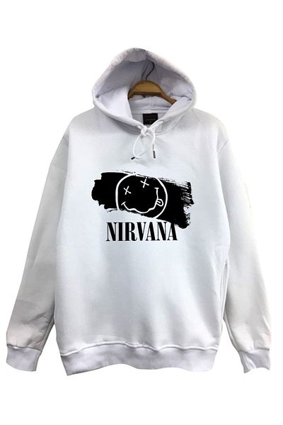 fame-stoned Φούτερ Nirvana-wolf Cobain με στάμπα με κουκούλα