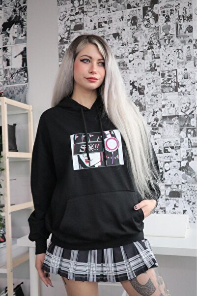 Gofeel Earphone Chinese Girl Sweat Sweathsirt 3 Thread Raster Streetwear Hood...