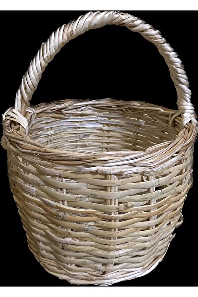 GÜVEN Doğal Örme Sepet Yumurta Sepeti 17*15 cm Bakkal Reyon Manav