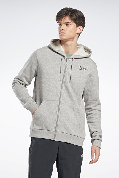 Reebok RI Left Chest Logo Gri Erkek Eşofman Üstü