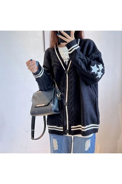 Köstebek Taylor Swift - Cardigan Black Oversize Cardigan
