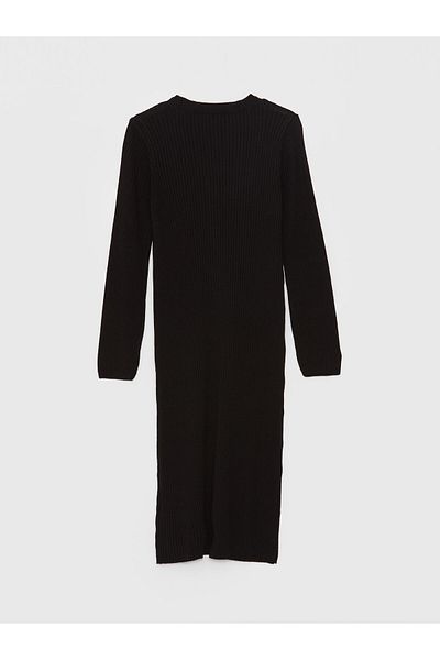 LC Waikiki Gerades, langärmliges Umstandsstrickkleid mit V-Ausschnitt