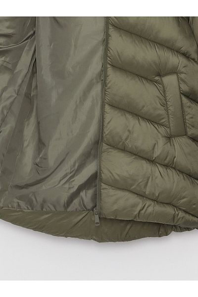 LC Waikiki Dámská oversize bunda s rovným dlouhým rukávem a kapucí
