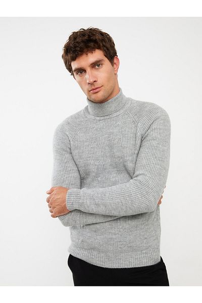 LC Waikiki Men's Knitwear Sweater - Turtleneck, Long Sleeve