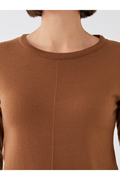 LC Waikiki Crew nyakú sima, hosszú ujjú női kötöttáru tunika