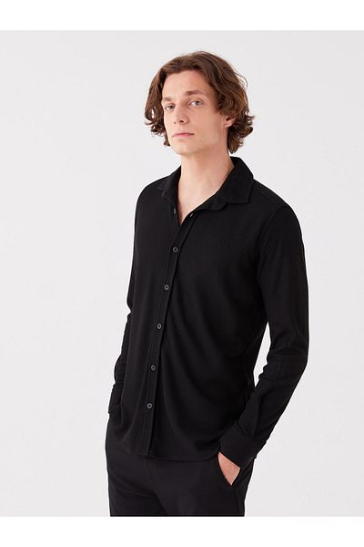 LC Waikiki Regular Fit Long Sleeve Viscose Men's Shirt
