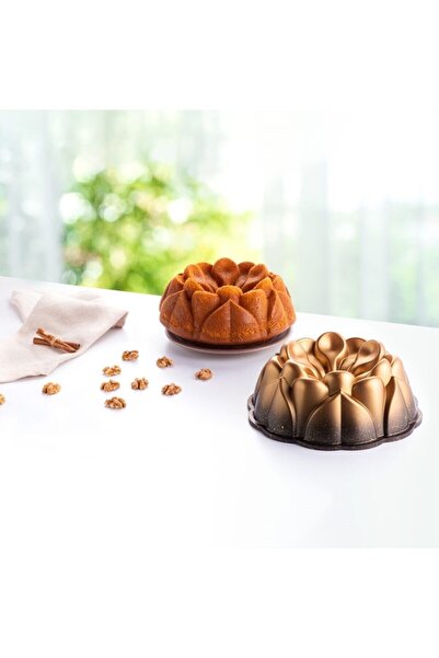 Nehir Begonya Gold Alüminyum Döküm Kek Kalıbı 26cm