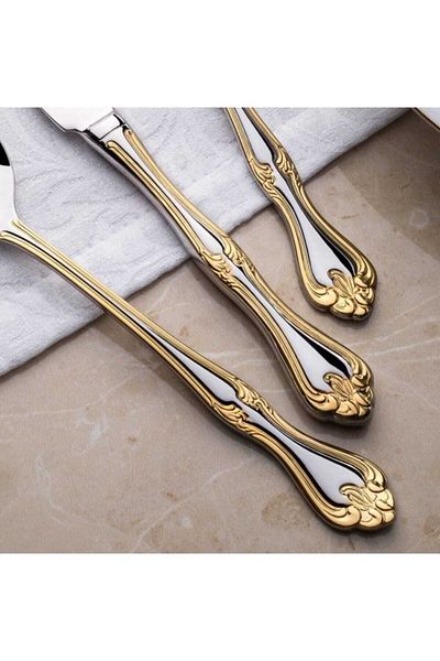 Nehir LALEZAR GOLD SIMPLE 60 PIECES FORK AND SPOON SET