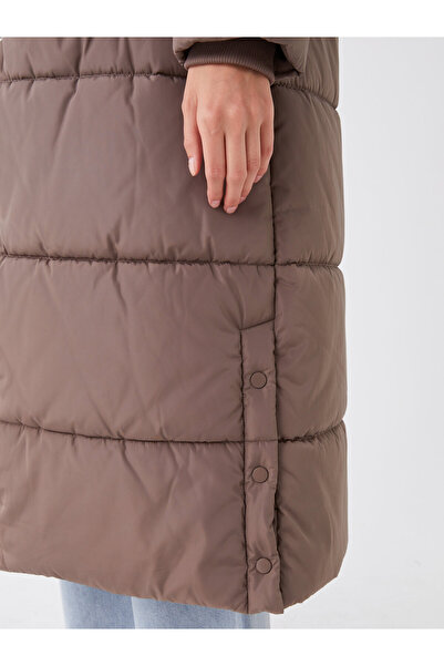 LC Waikiki Dámský obyčejný puffer kabát s kapucí