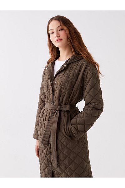 LC Waikiki Oversize prošívaná dámská bunda Puffer - s kapucí