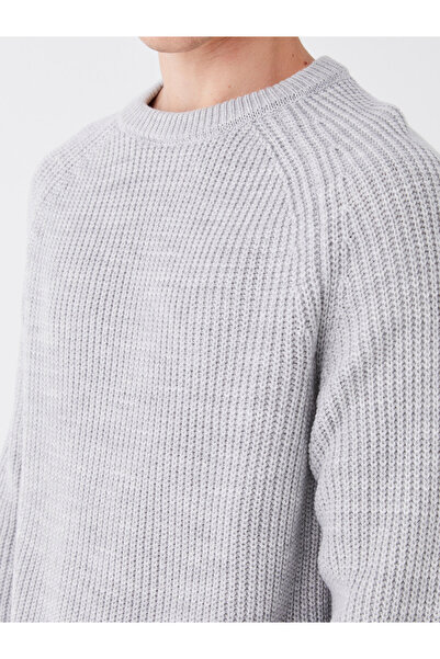 LC Waikiki Pánský pletený svetr - dlouhý rukáv, výstřih