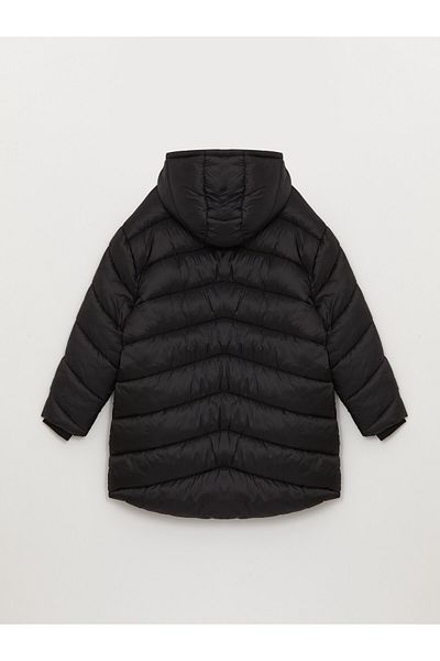 LC Waikiki Dámská oversize bunda s rovným dlouhým rukávem a kapucí