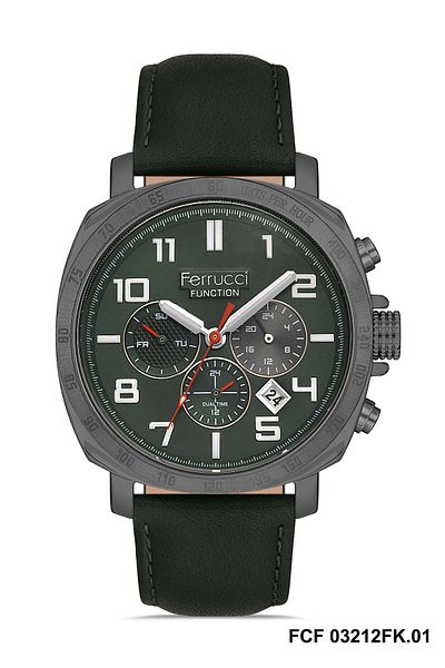 Ferrucci FERRUCCİ FCF.03212 LEATHER CORD FULL FUNCTIONS ACTIVE 3 ATM WATER RESISTANT MEN'S WRISTWATCH