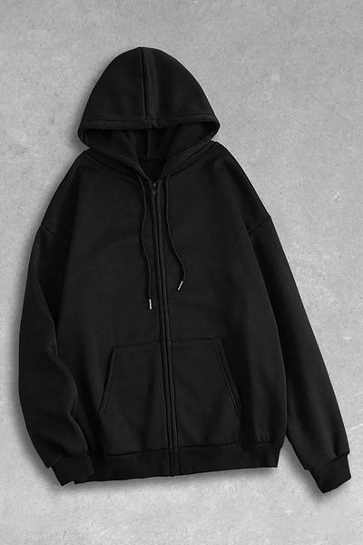 Pisa Art Hanorac oversize unisex cu glugă de bază cu fermoar