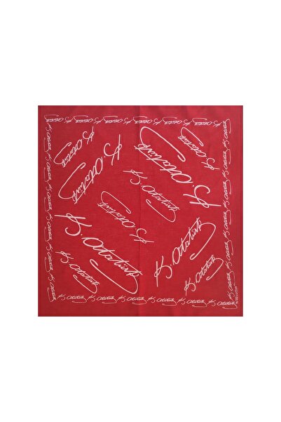Tedz Collection BHANDANA K.Atatürk Signed Red Square Bandana
