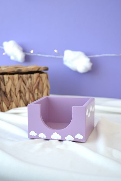 Bİ DOLU DÜKKAN Бележник Cloudy, държач за бележки и органайзер за настолен компютър