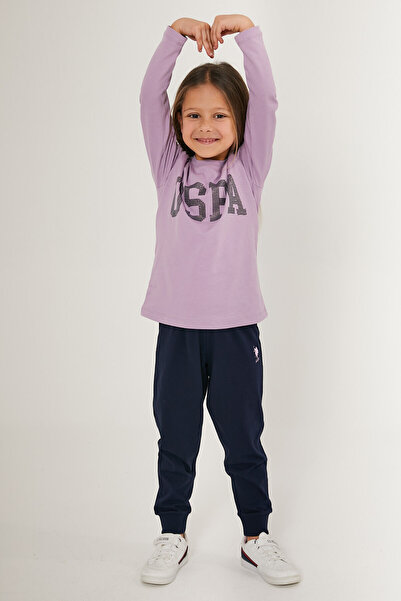 U.S. Polo Assn. US Polo AssnLilac Girl's Long Sleeve Double Set
