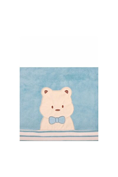 Bebitof 90X90 cm Teddy Bear Baby Blanket with Bow Tie - 95079
