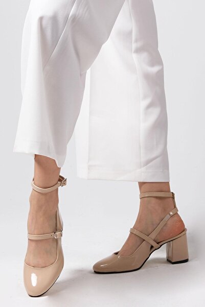 Mio Gusto Inessa Ten Rengi Arkası Açık Kadın Topuklu Ayakkabı