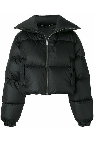 Defelli Women's Black Waterproof Winter Puffer Puffer Jacket