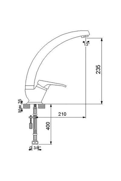 Newarc Smart Long Pipe Sink Faucet142731U