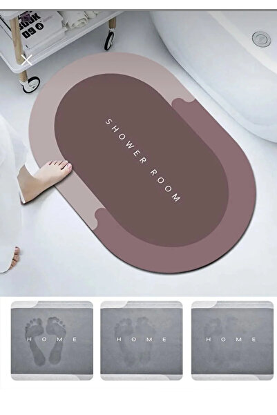 Amentes Magic Water Absorbent Bath Mat Ablution Mat with Non-Slip Base 3.5 Mm 40x60