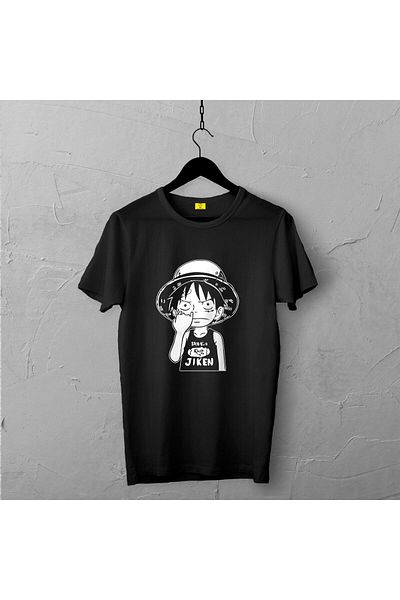 Pisa Art Monkey D. Luffy Designed Tshirt, Unisex Premium, No Cracking, Fading / Anime