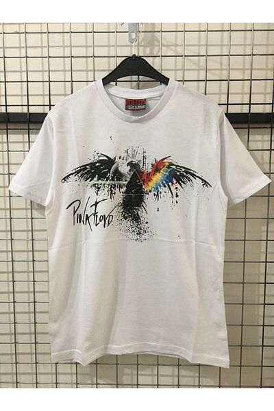 Pisa Art Unisex Λευκό μπλουζάκι Floyd με στάμπα