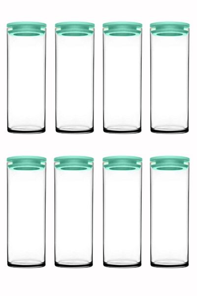 Paşabahçe 43756 Vacuum Glass Jar - Glass Food Storage Container 8 Liters Turquoise