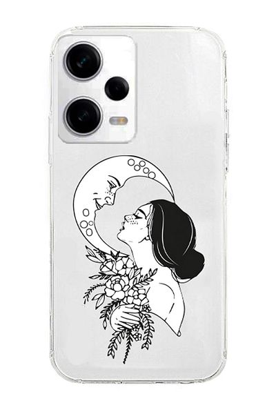 Merwish حافظة هاتف Xiaomi Redmi Note 12 Pro 5G متوافقة مع نمط القمر الشفاف