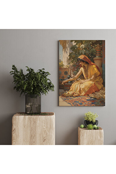 CANVASUM Indian Woman Decorative Artistic Canvas Print Art030256