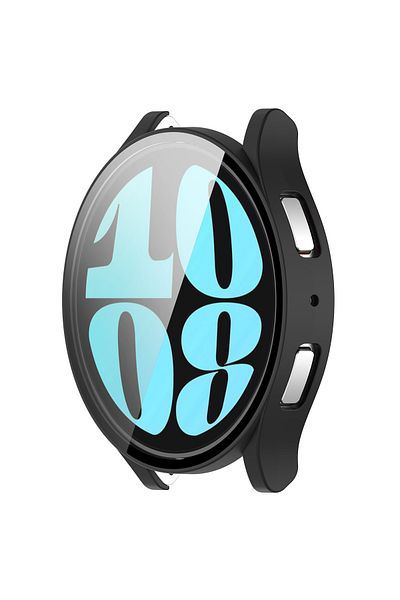 Fibaks حافظة متوافقة مع ساعة سامسونج جالاكسي 6 مقاس 40 ملم وغطاء حماية كامل للشاشة 360 درجة