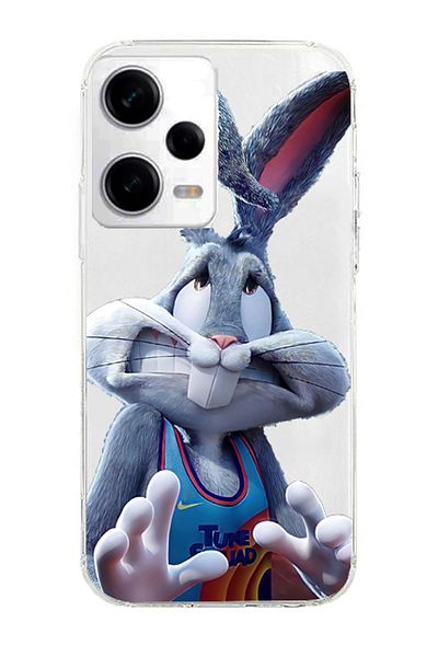 Merwish Xiaomi Redmi Note 12 Pro 5g Compatible Transparent Bugs Bunny Patterned Cover Case
