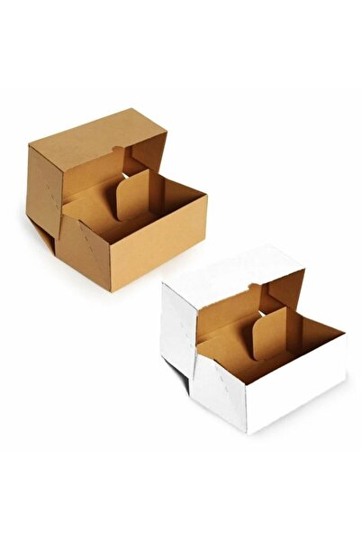 Unipak 20x20x10 cm Kesimli E-Ticaret ve Kargo Kutusu-Beyaz - 25 adet