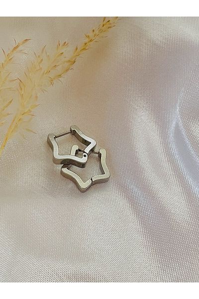 KOALA COMPANY Steel Star Model Silver Plated Earrings
