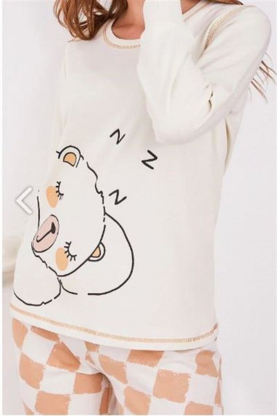 ROLY POLY Rp2981-s Teddy Bear Six καρό πιτζάμες S-xl Dusty Rose