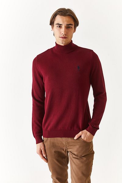 U.S. Polo Assn. ΒΑΣΗ. POLO ΑΝΔΡΙΚΟ ΑΘΛΗΤΙΚΟ SLIMFIT ΜΙΣΟ ΨΑΡΙΚΟΣ ΠΛΕΚΤΟ ΠΟΥΛΟΒΕΡ G081GL0TK.000. 1629690   ΣΚ23
