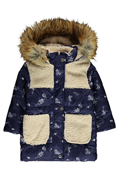Civil Girls 2-5 Years Old Girl's Navy Blue Hooded Coat