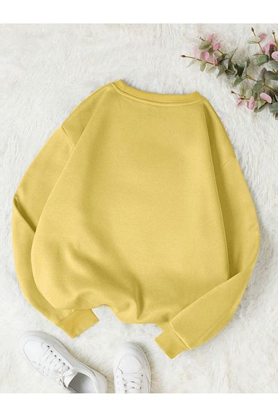 Mad&Calf Hanorac de damă, de bază, 0, cu gât turnu, neimprimat, uni, supradimensionat, cu o formă largi, fleece