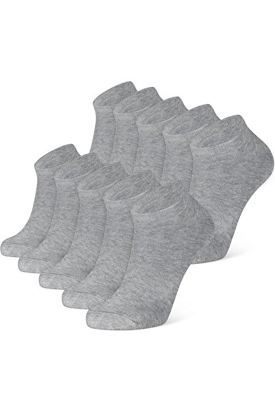 HAPPENS حزمة اقتصادية مكونة من 10 جوارب رمادية للنساء والرجال للجنسين