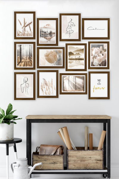 Artavessa 12 Parça Çerçeve Görünümlü Mdf Tablo Seti