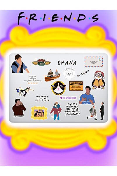 Katze Stickers Friends Dizi Temalı Bilgisayar Laptop Defter Tablet Valiz Stic...