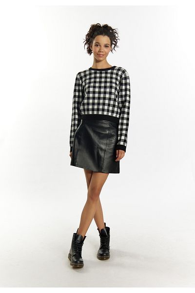 myMo ROCKS Strickpullover – Spitzendetail