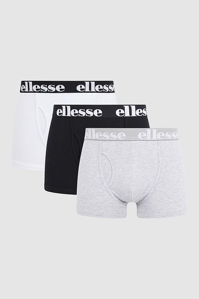 Ellesse Herren Boxer Shorts HALI, 3er Pack - Fashion Trunks, Logo, Cotton Stretch